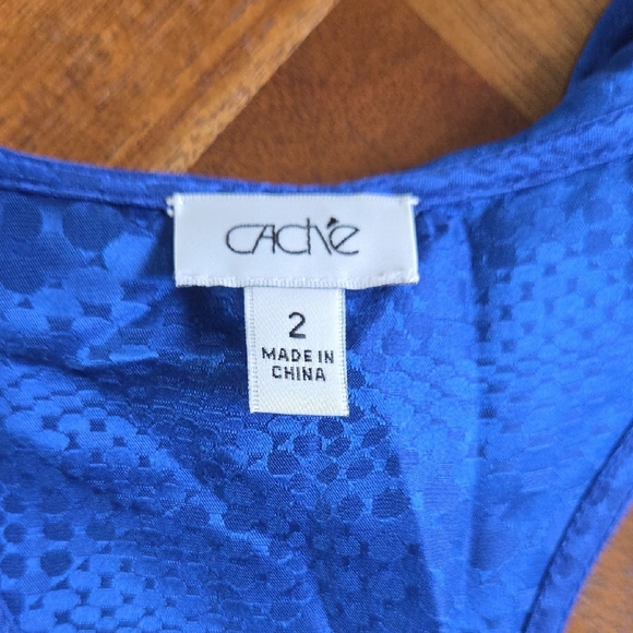 Cache Blue Ruffled Mini Dress - Picture 2 of 8